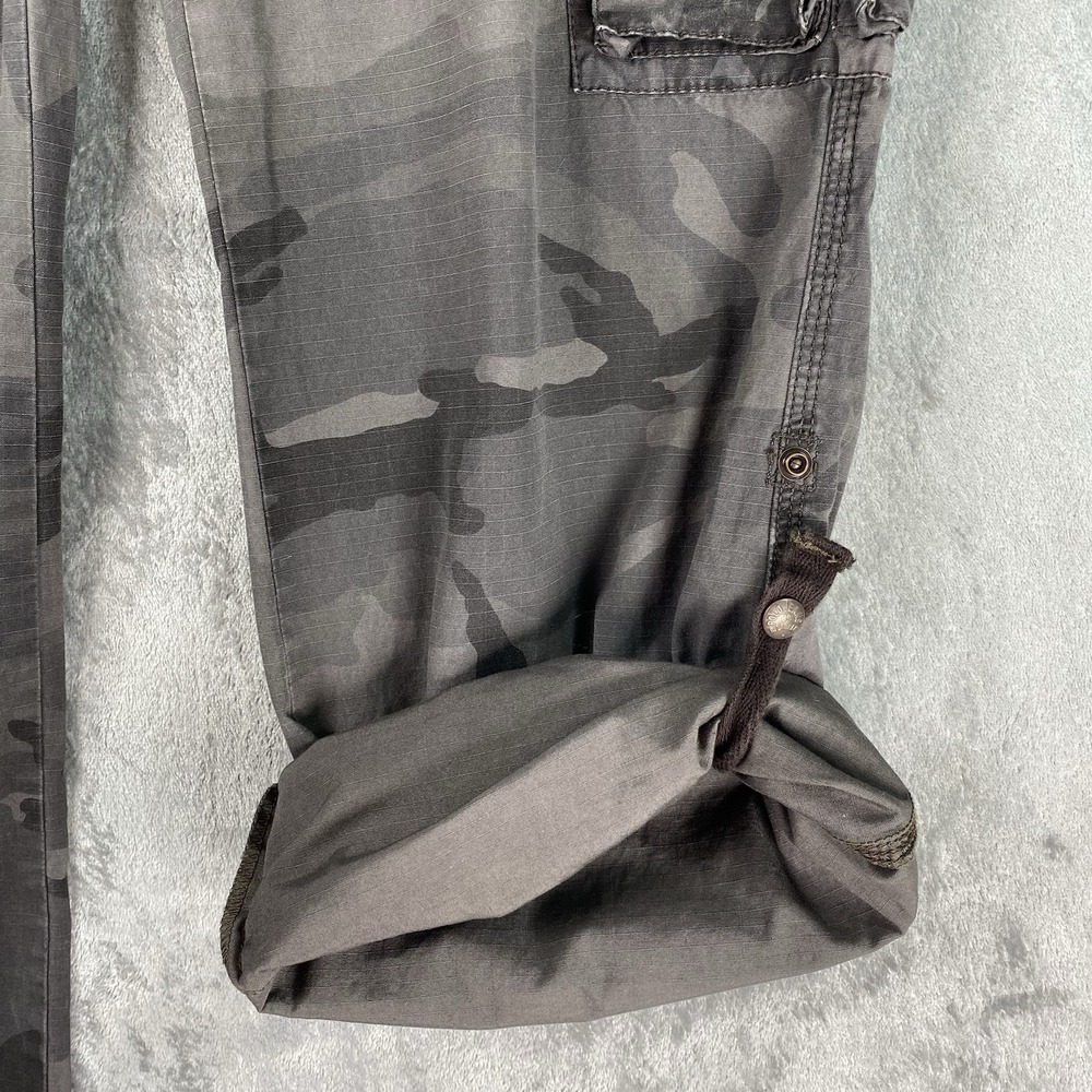 Vintage Polo Jeans Co Ralph Lauren Pants Womens Size 10 Camo Cargo Wide Leg Y2K - Picture 3 of 16